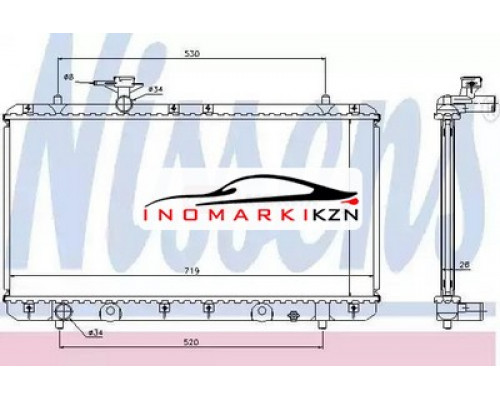 Заказать Радиатор двигателя NISSENS 64167A на Suzuki Liana I (2001–2006) в Казани