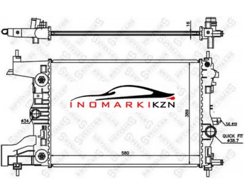 Заказать Радиатор охлаждение двигателя STELLOX 1026034SX на Opel Astra J (2009–2012) в Казани