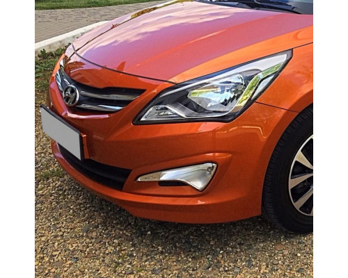 Заказать Бампер передний в цвет кузова Hyundai Solaris (2014-2017) рестайлинг в Казани