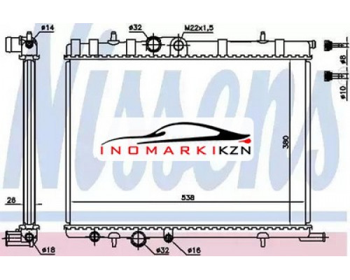 Купить Радиатор двигателя NISSENS 63502A в Казани