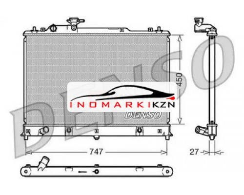 Заказать Радиатор охлаждение двигателя DENSO DRM44025 на Mazda CX-7 I (2006–2009) в Казани