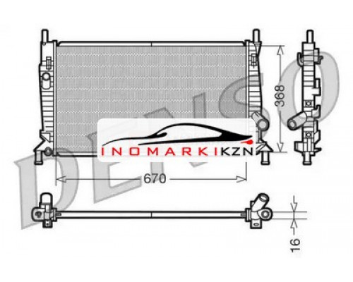 Заказать Радиатор охлаждение двигателя DENSO DRM10075 в Казани