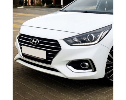 Заказать Бампер передний в цвет кузова Hyundai Solaris 2 (2017-2020) в Казани