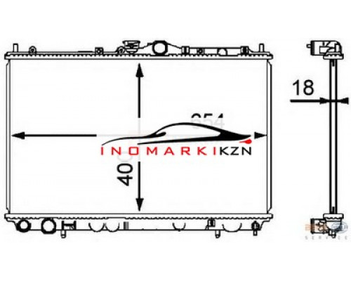 Купить Радиатор MITSUBISHI CARISMA 1.6-1.8 95-07 в Казани