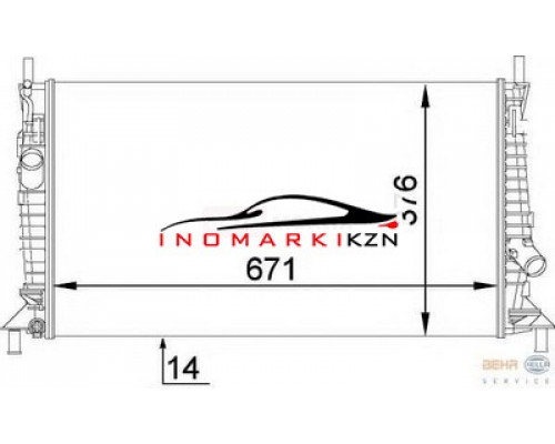 Заказать Радиатор FORD FOCUS 1.4-2.0 2.0TD 04- в Казани